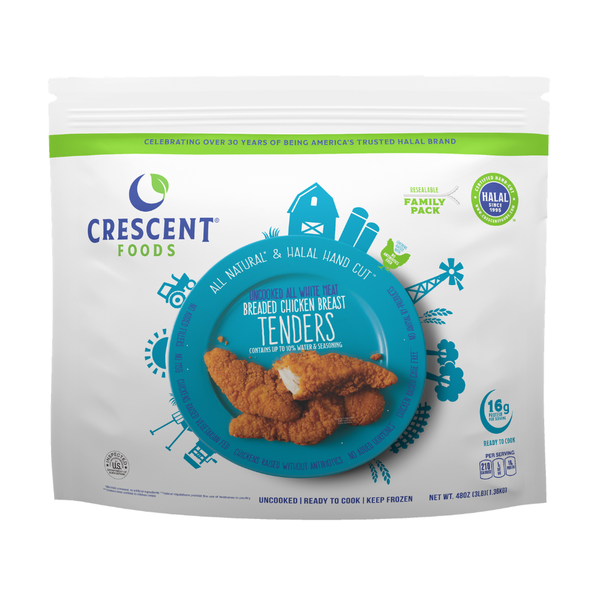 Crescent Foods Halal Breaded Chicken Breast Tenders