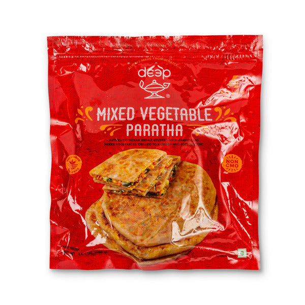 Deep Mixed Vegetable Paratha Bread