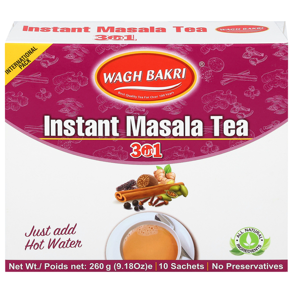 Wagh Bakri Instant Masala Tea 3 in 1 International Pack