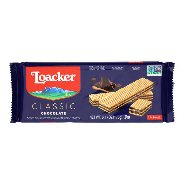 Loacker Classic Chocolate, Crème-filled Wafer Snack, Family Pack