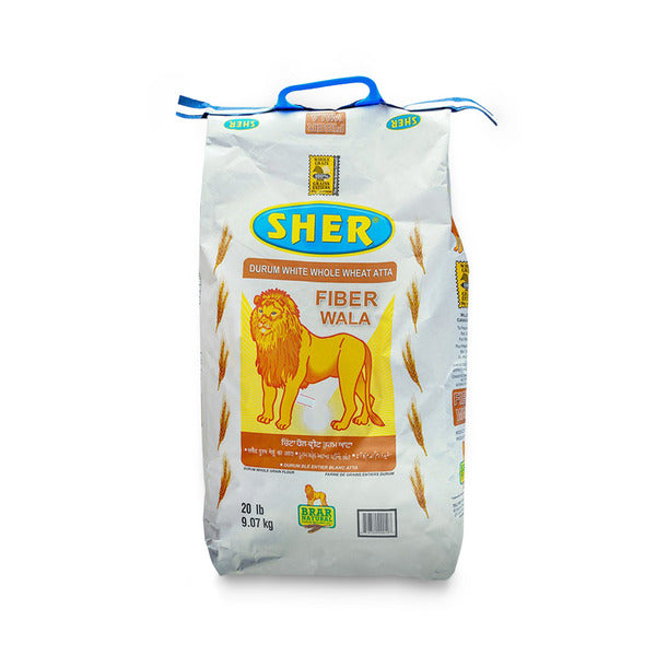 Sher Durum White Whole Wheat Atta Flour