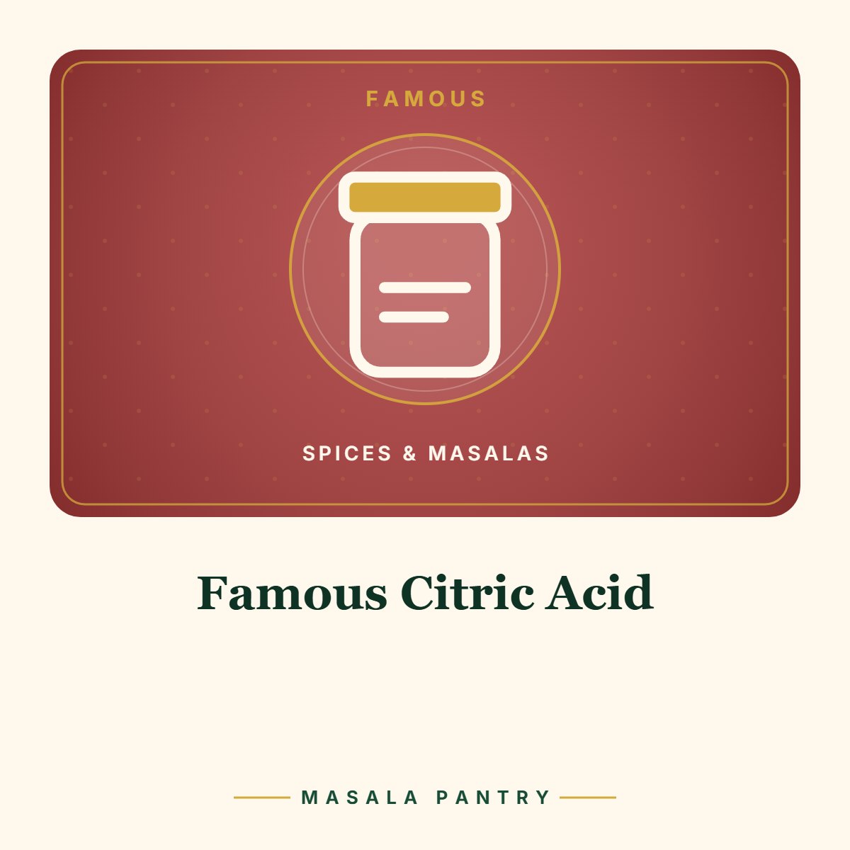 Famous Citric Acid