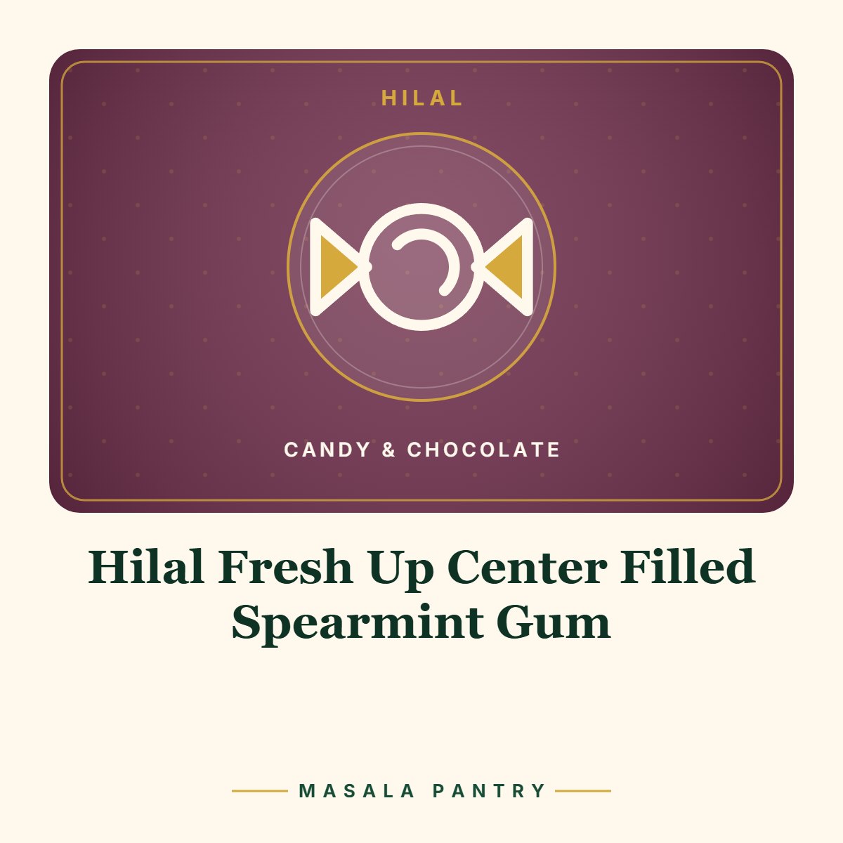 Hilal Fresh Up Center Filled Spearmint Gum