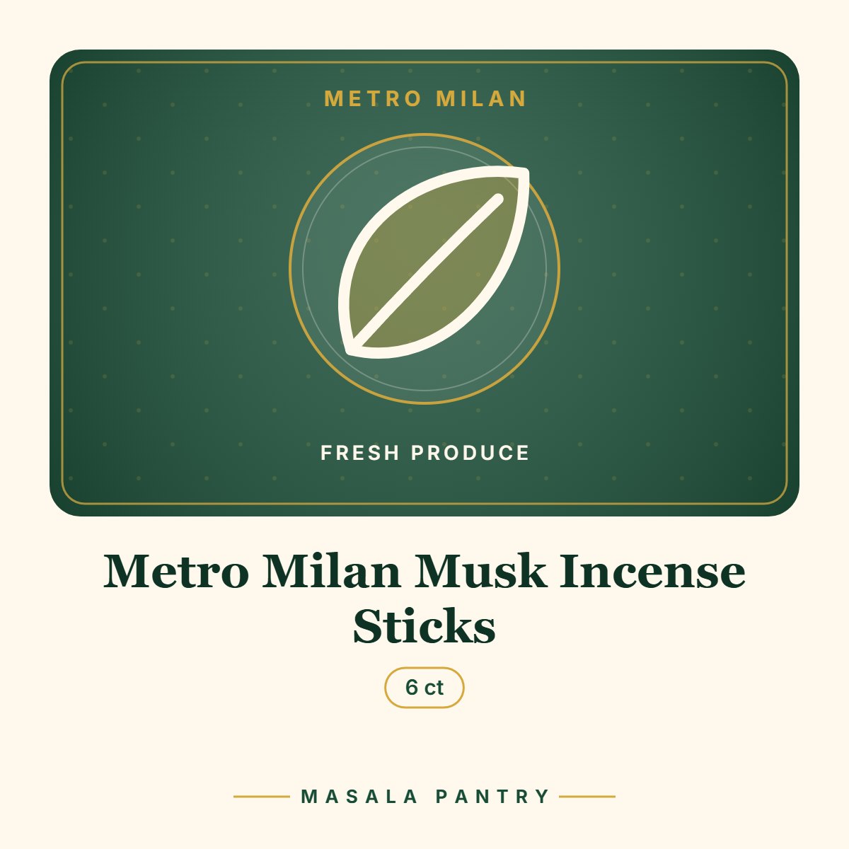Metro Milan Musk Incense Sticks