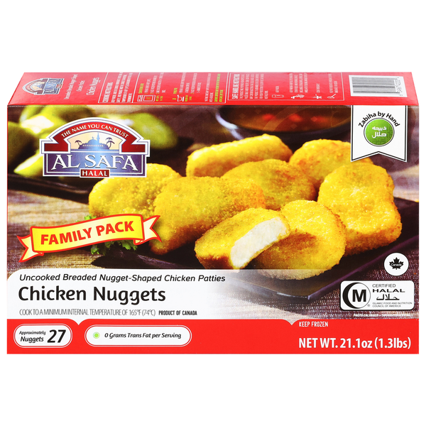 Al Safa Chicken Nuggets, Breaded, Uncooked, Family Pack