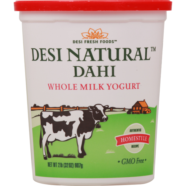 Desi Fresh Foods Desi Natural Yogurt, Whole Milk, Dahi