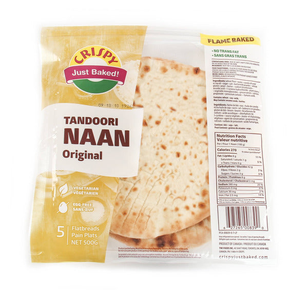 Crispy Just Baked Traditional Tandoori Naan - Original 500g