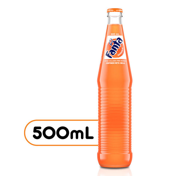 Fanta Orange Soda Glass Bottle