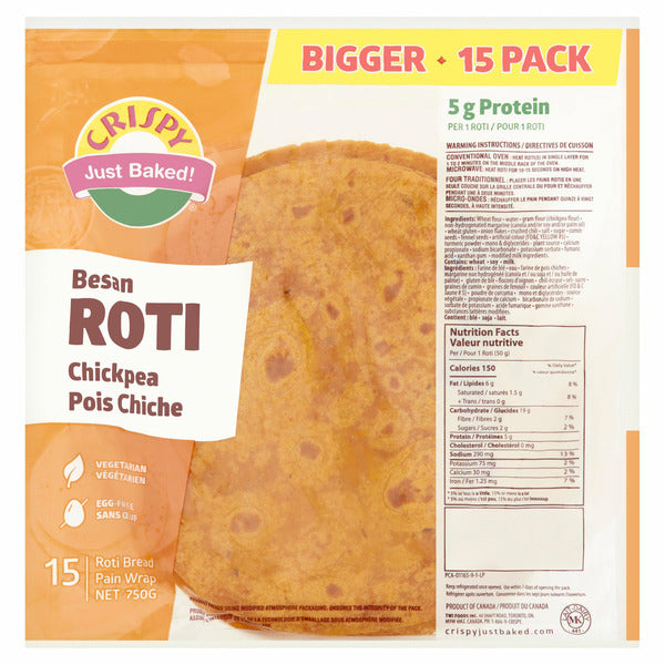 Crispy Just Baked! Chickpea Roti Bread