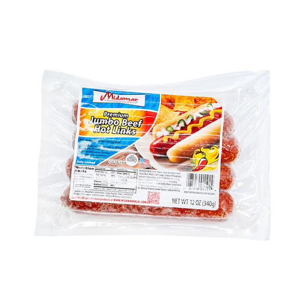 Midamar Corporation Halal Jumbo Beef Hot Links