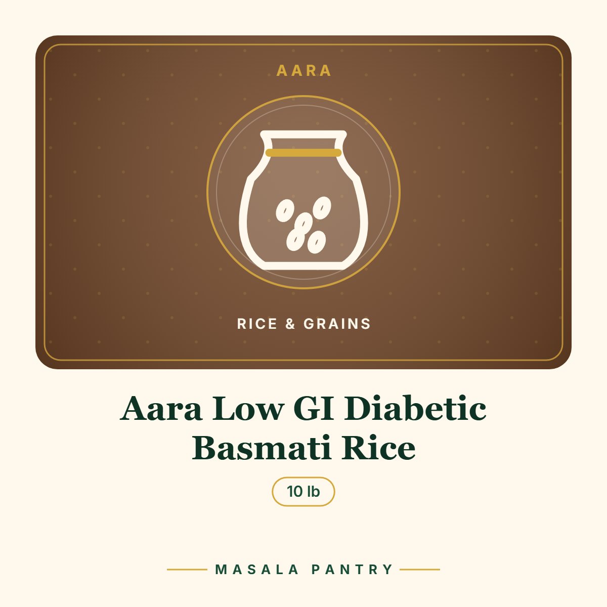 Aara Low GI Diabetic Basmati Rice – Masala Pantry product card