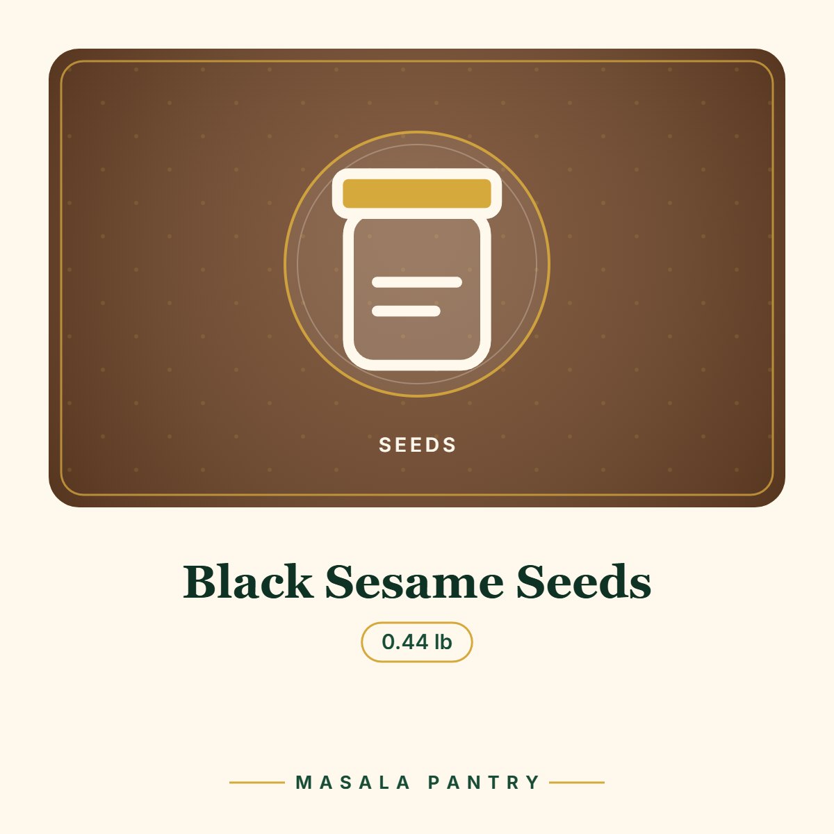 Black Sesame Seeds – Masala Pantry product card