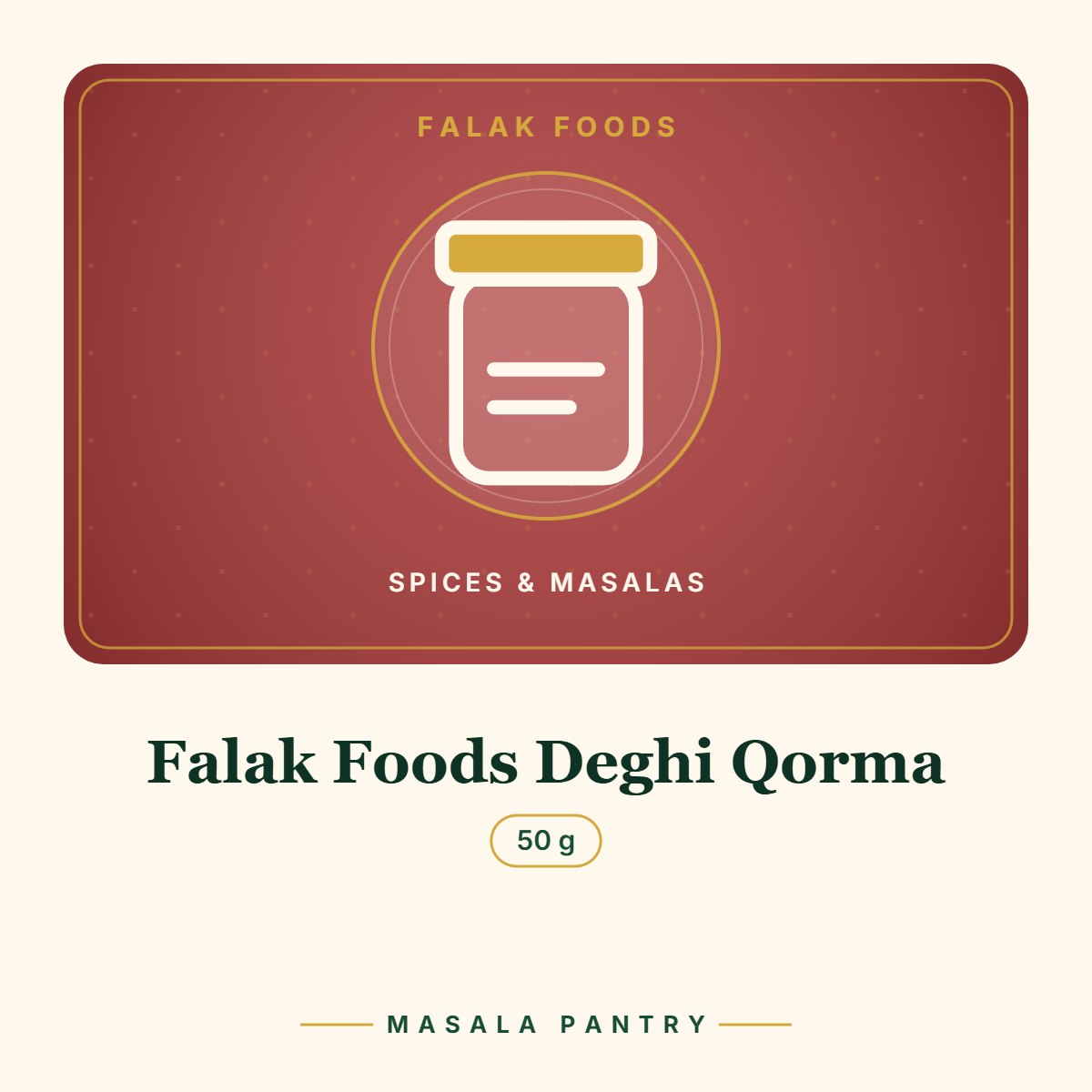Falak Foods Deghi Qorma – Masala Pantry product card