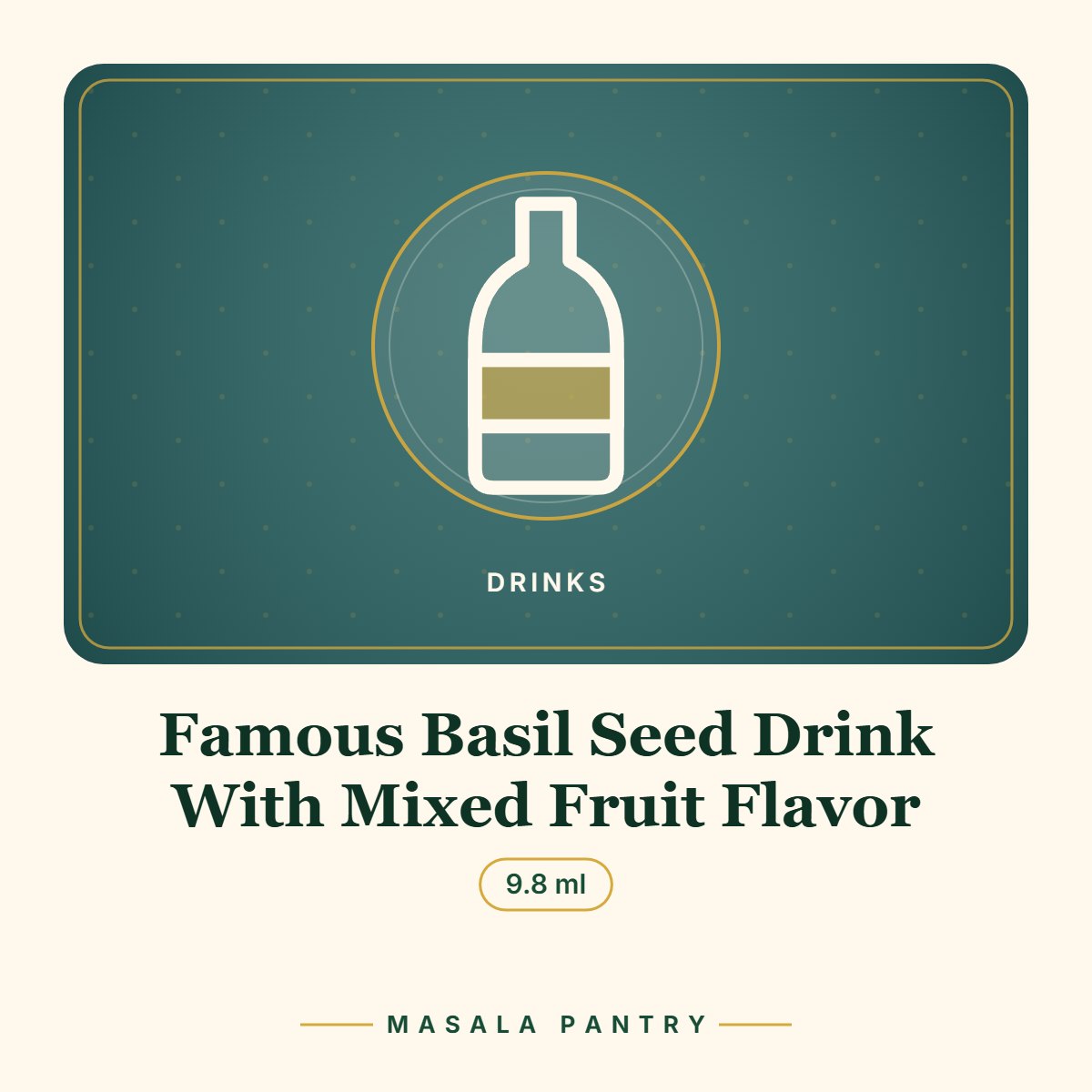 Famous Basil Seed Drink With Mixed Fruit Flavor – Masala Pantry product card
