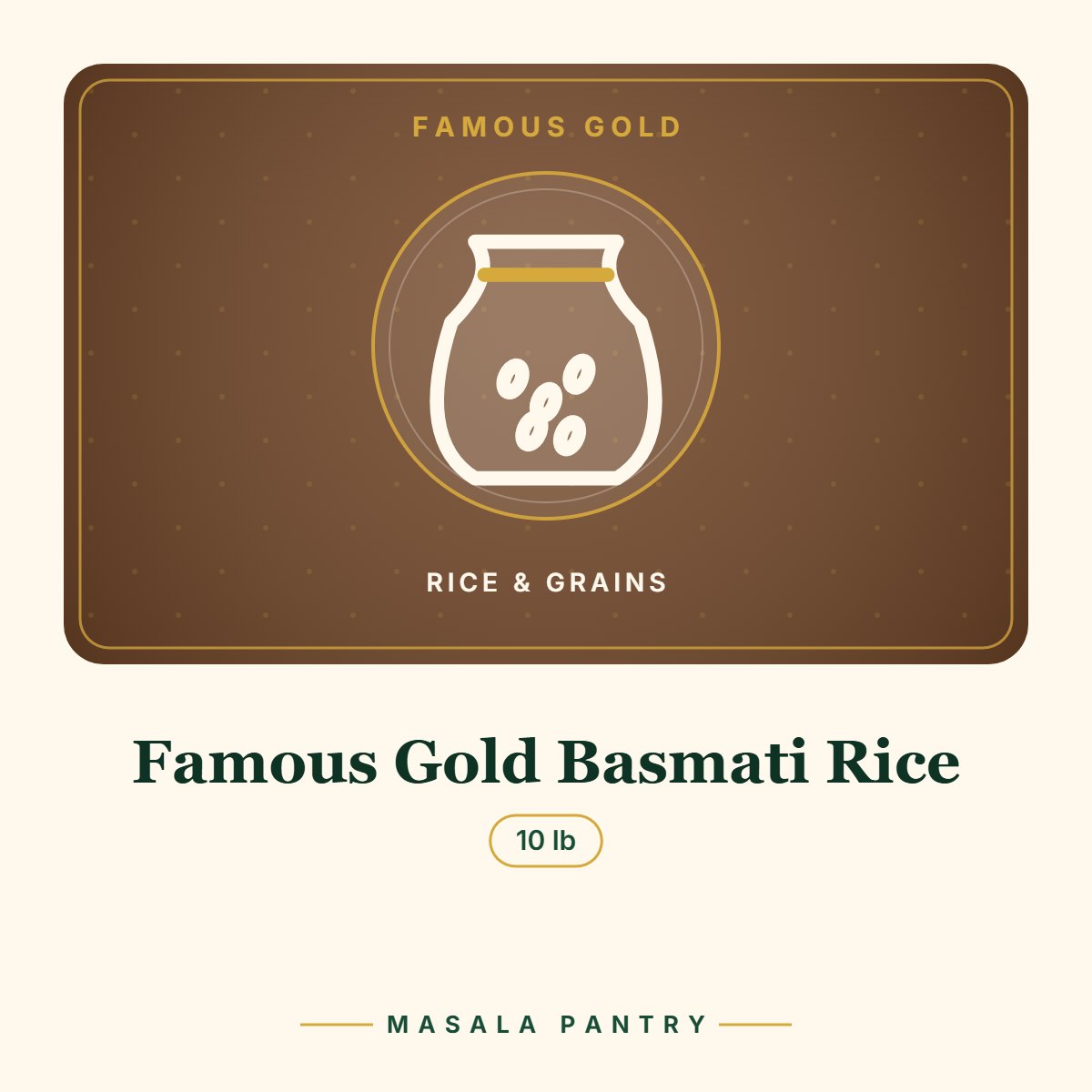 Famous Gold Basmati Rice – Masala Pantry product card