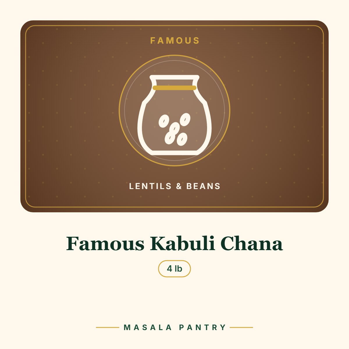 Famous Kabuli Chana – Masala Pantry product card