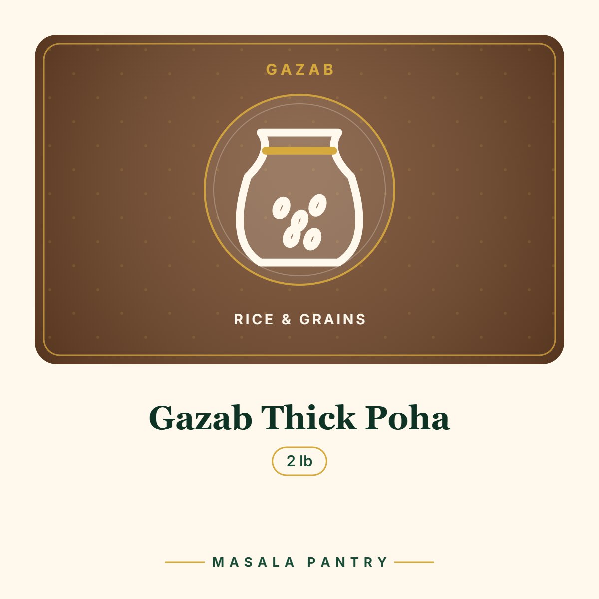 Gazab Thick Poha – Masala Pantry product card