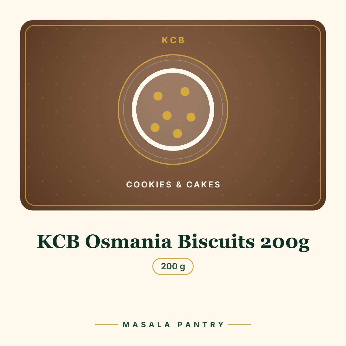 KCB Osmania Biscuits 200g – Masala Pantry product card