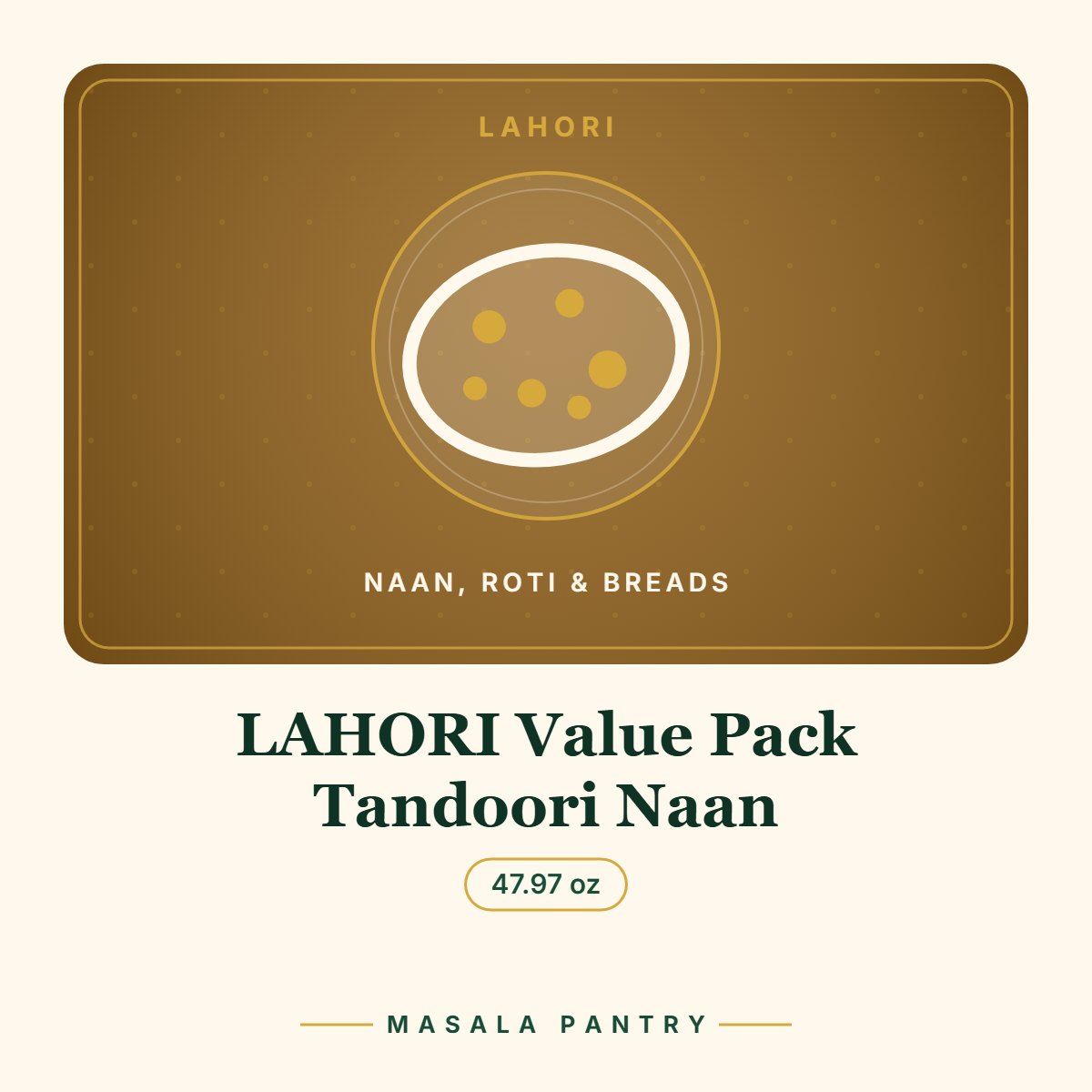 LAHORI Value Pack Tandoori Naan – Masala Pantry product card