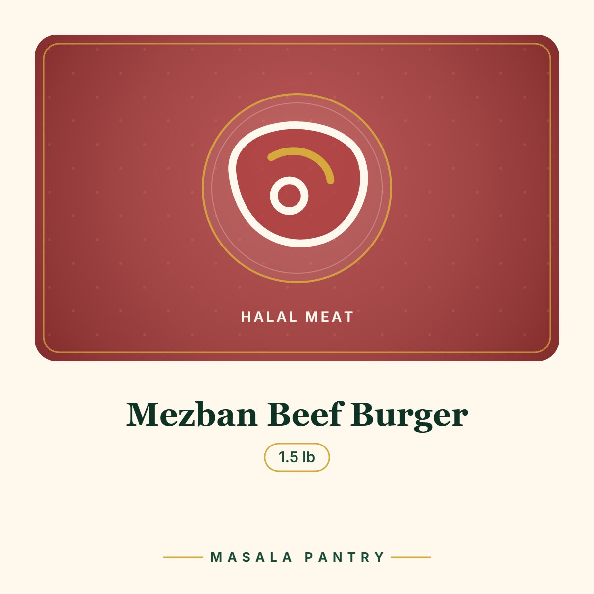Mezban Beef Burger – Masala Pantry product card