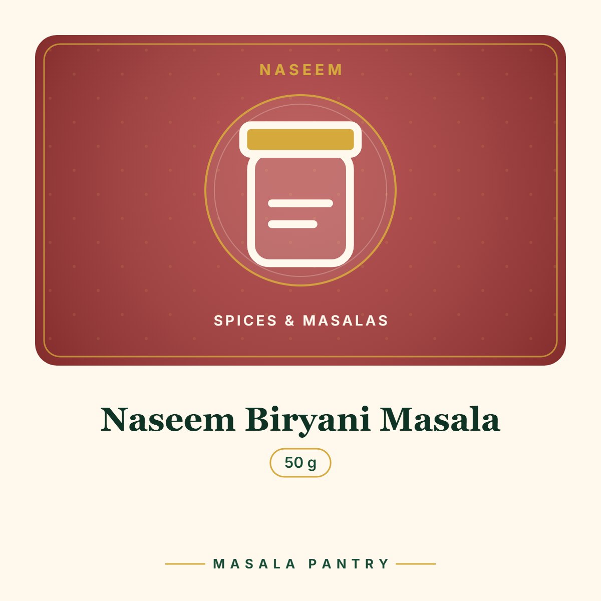 Naseem Biryani Masala – Masala Pantry product card