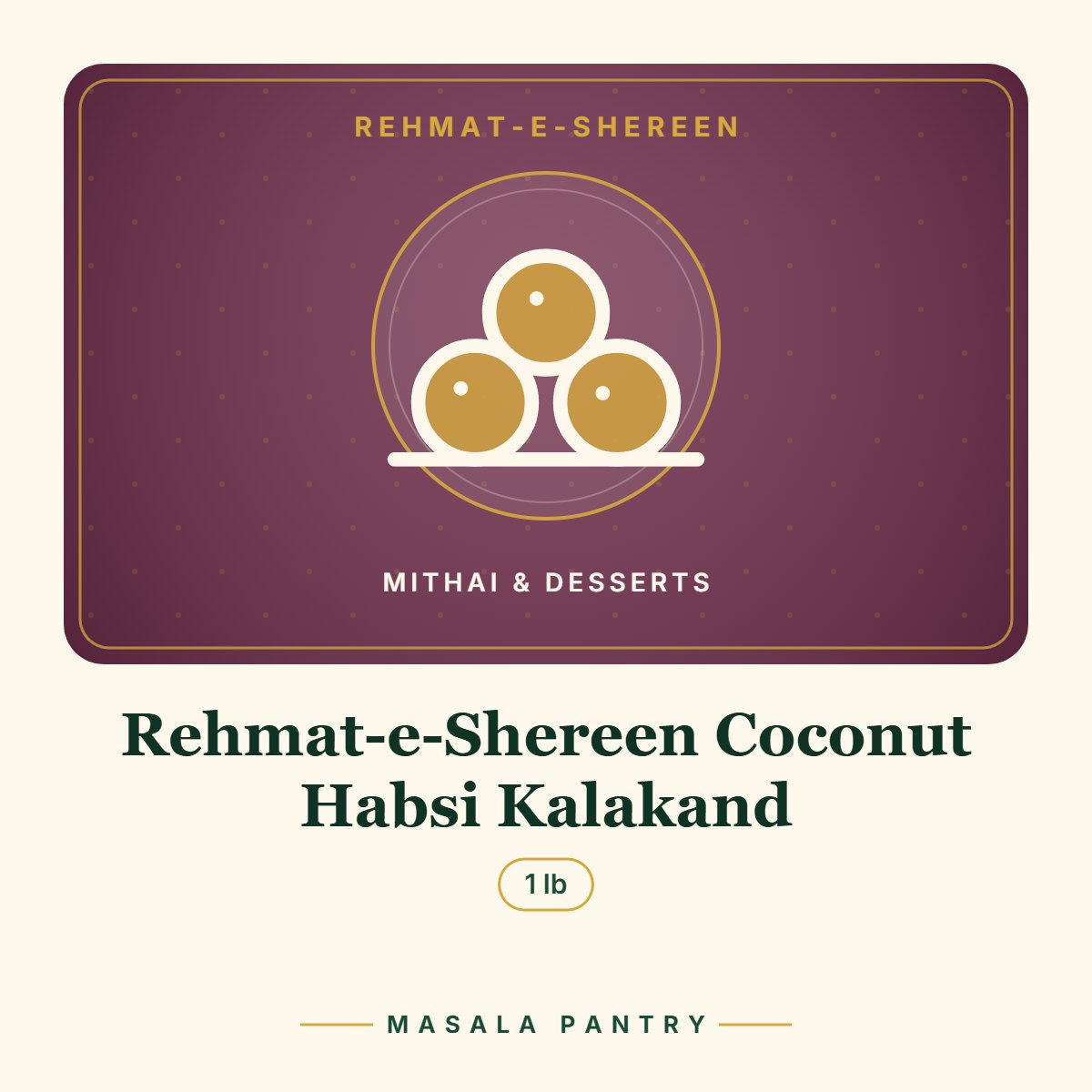 Rehmat-e-Shereen Coconut Habsi Kalakand – Masala Pantry product card