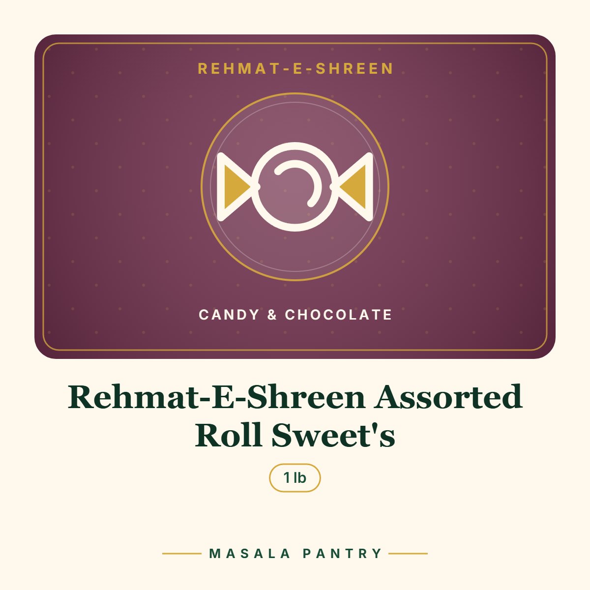 Rehmat-E-Shreen Assorted Roll Sweet's – Masala Pantry product card