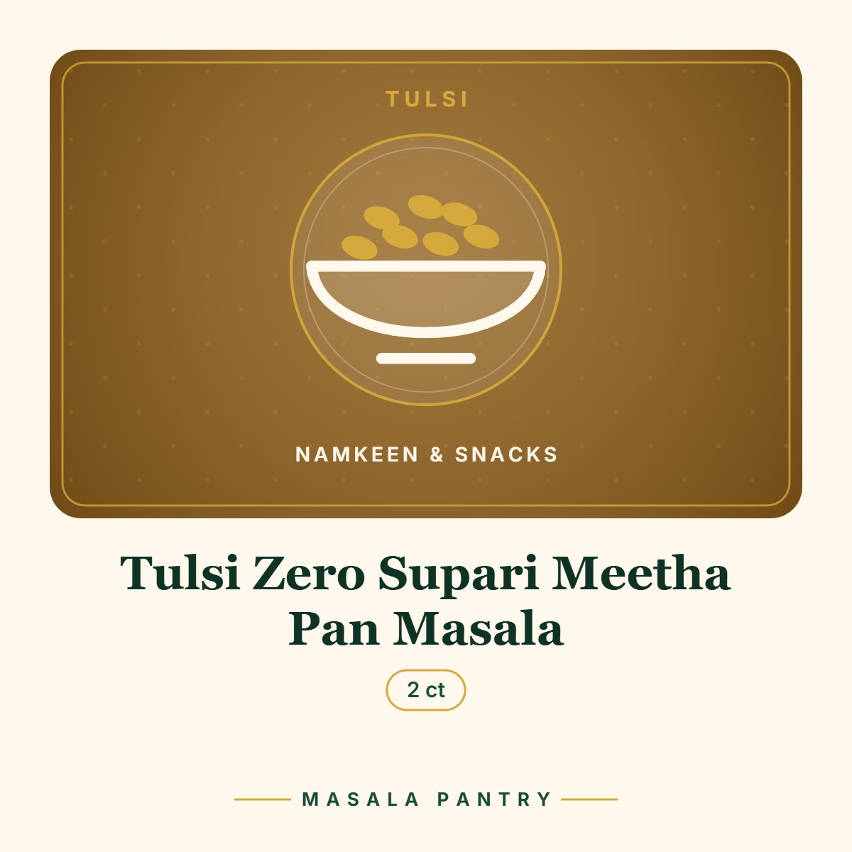 Tulsi Zero Supari Meetha Pan Masala – Masala Pantry product card
