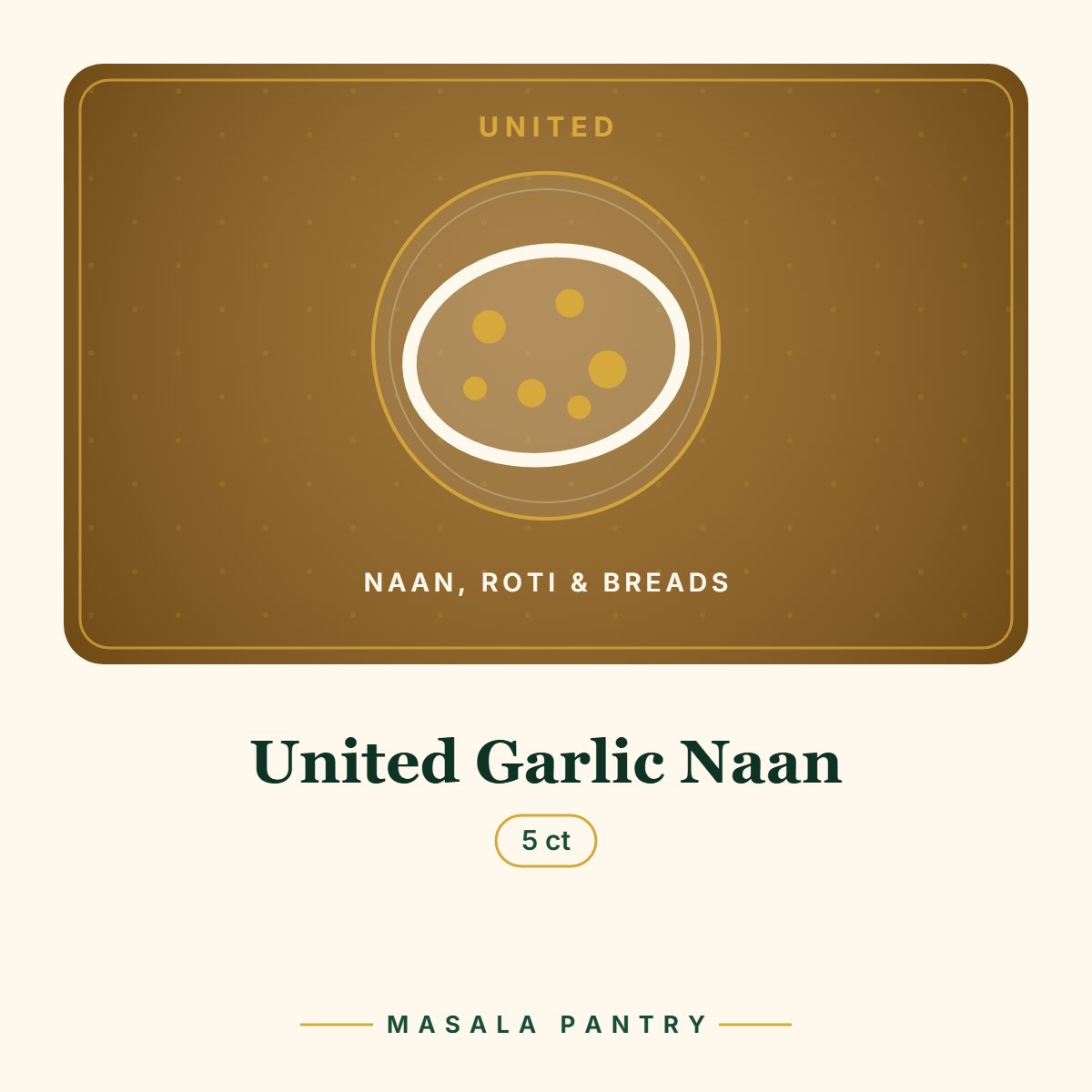 United Garlic Naan – Masala Pantry product card