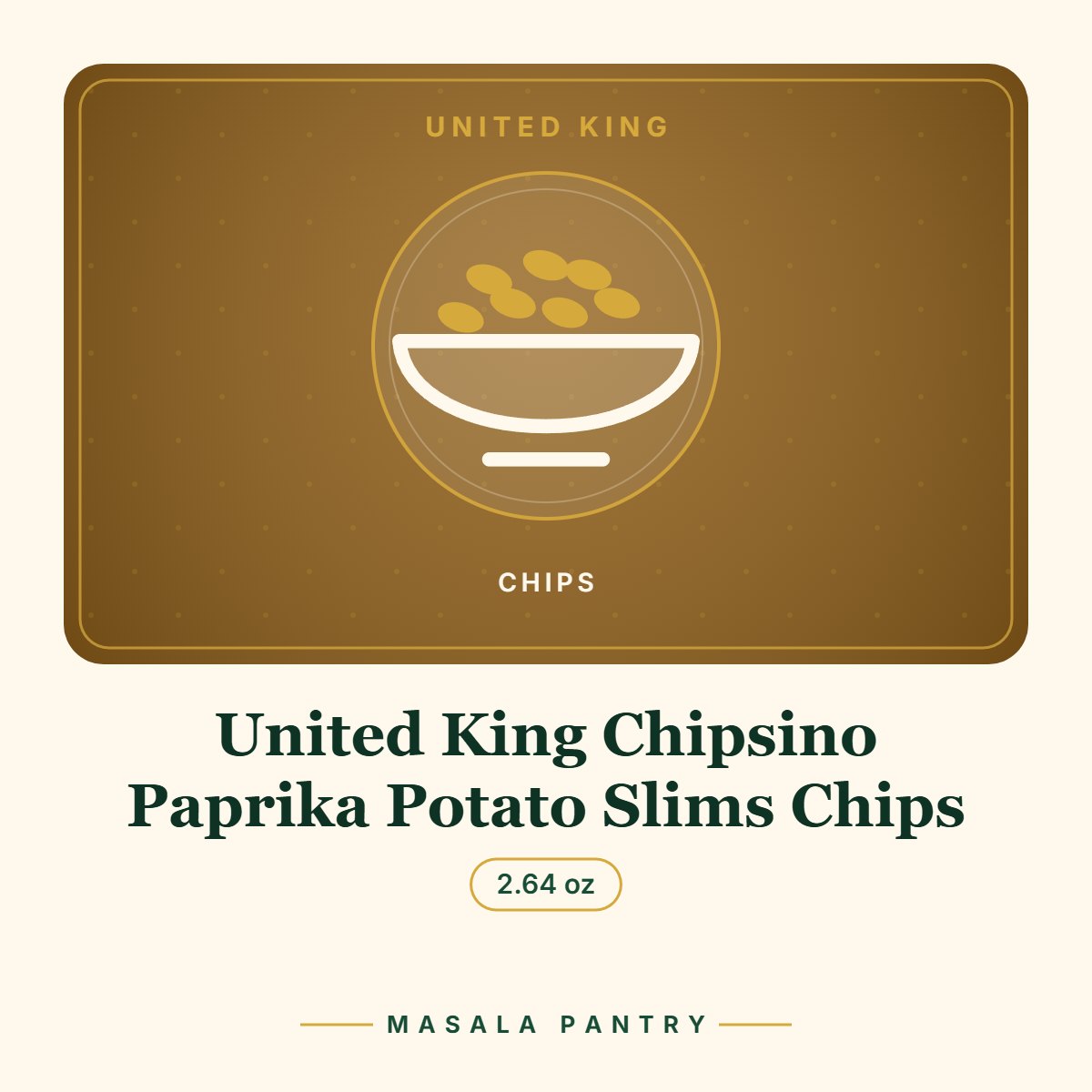 United King Chipsino Paprika Potato Slims Chips – Masala Pantry product card