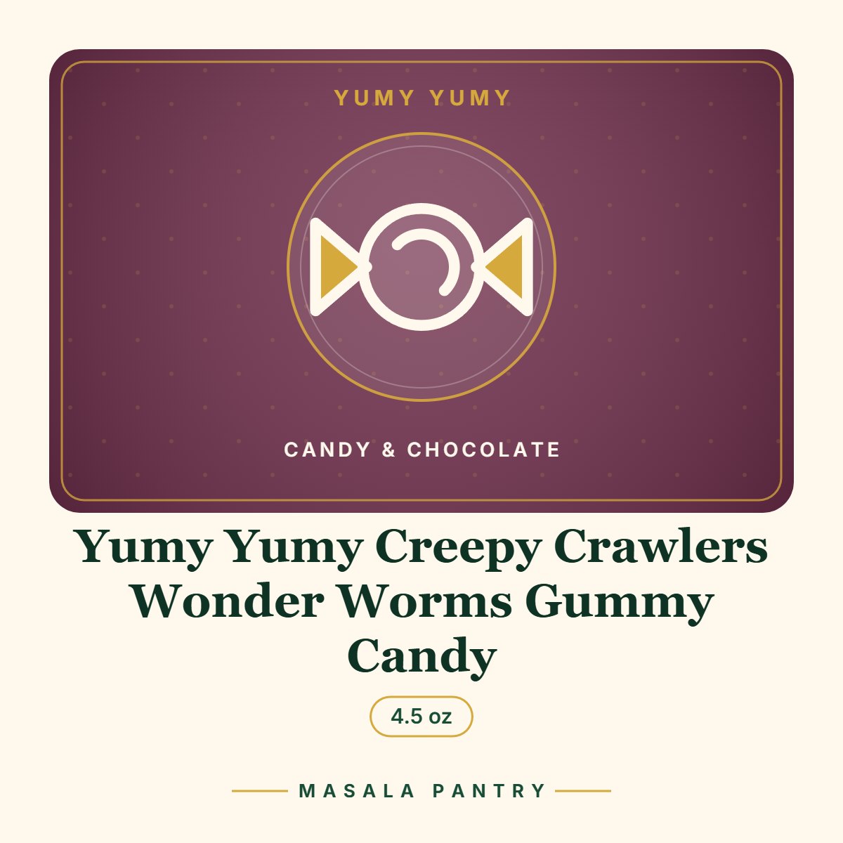 Yumy Yumy Creepy Crawlers Wonder Worms Gummy Candy