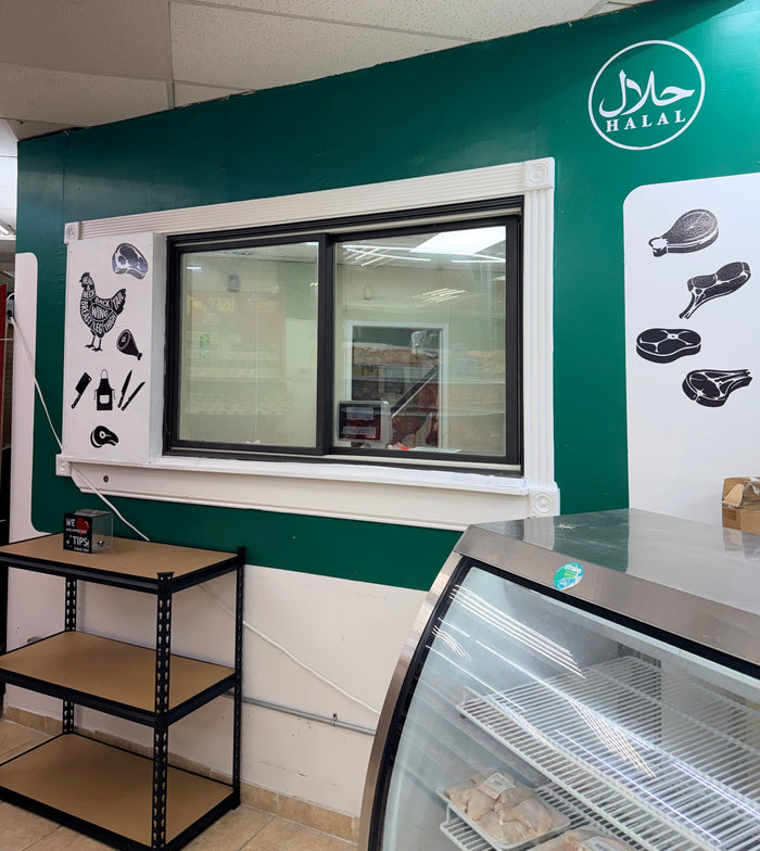 Zabiha halal meat counter at Masala Pantry Spring