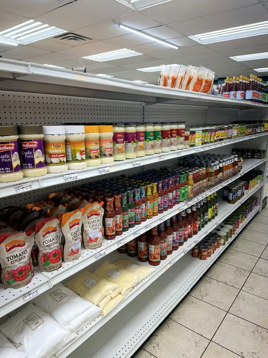 National, Tooba and Shan ginger and garlic pastes, chilli sauces and Shangrila ketchup
